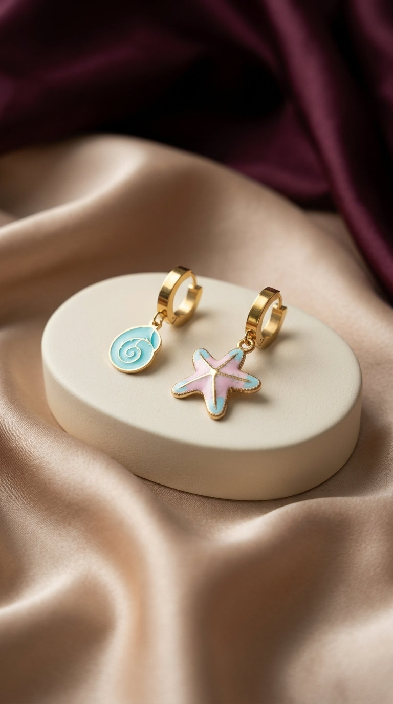 Aqua Star Earrings