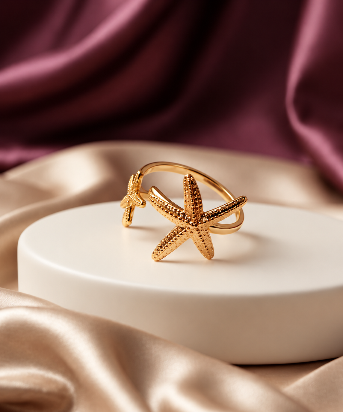 Golden Starfish Ring
