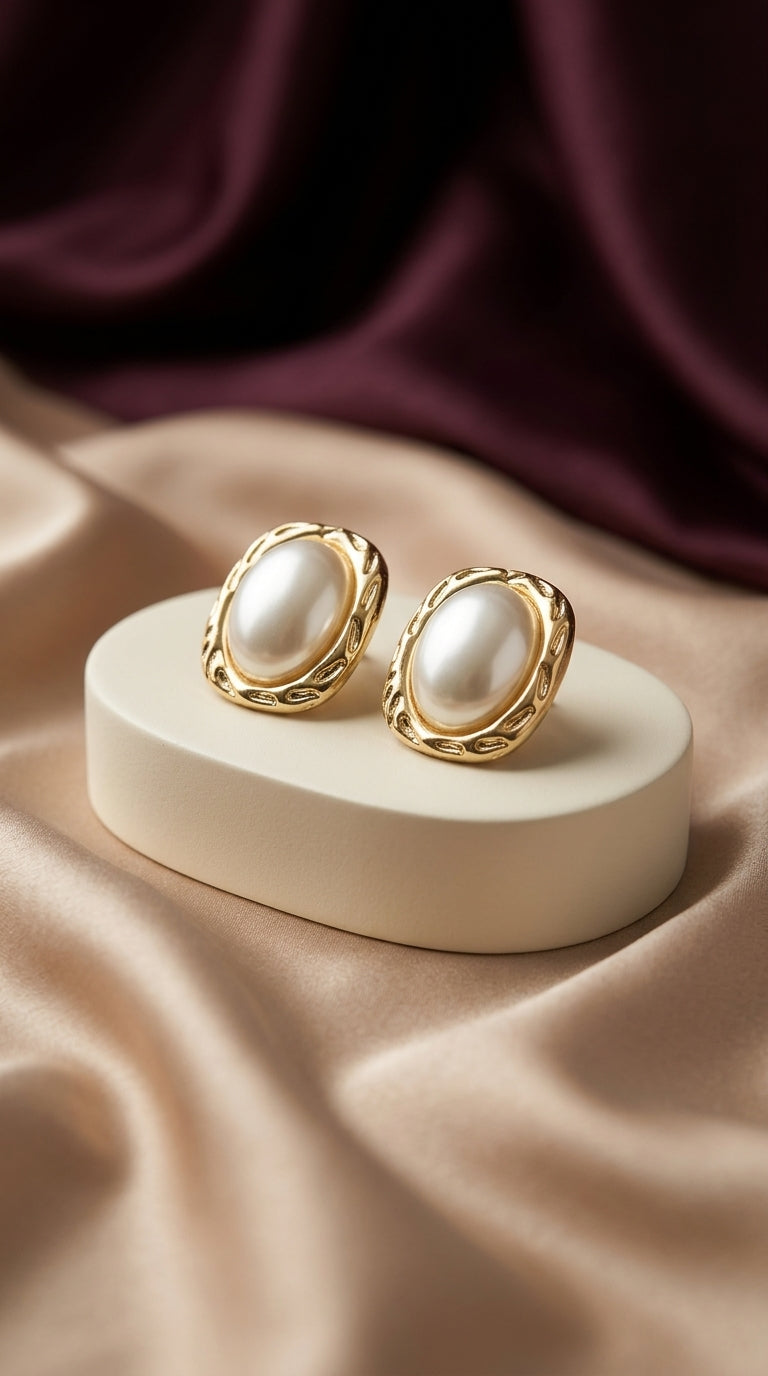 Ivory Luxe Studs