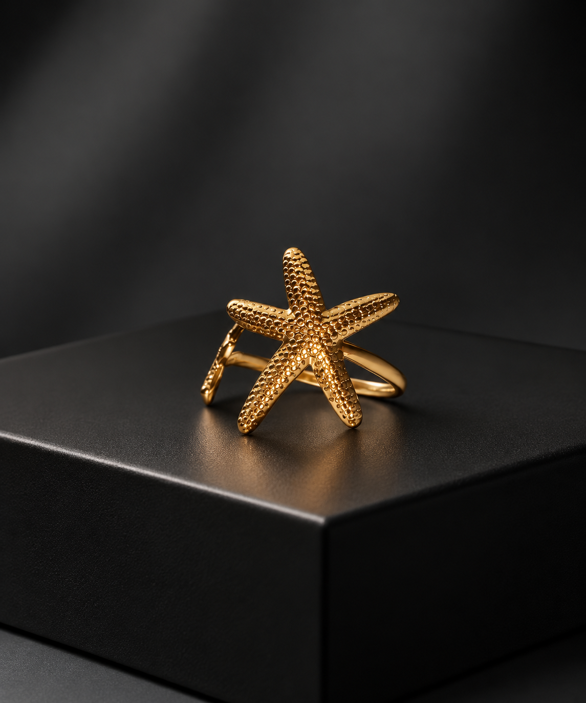 Golden Starfish Ring