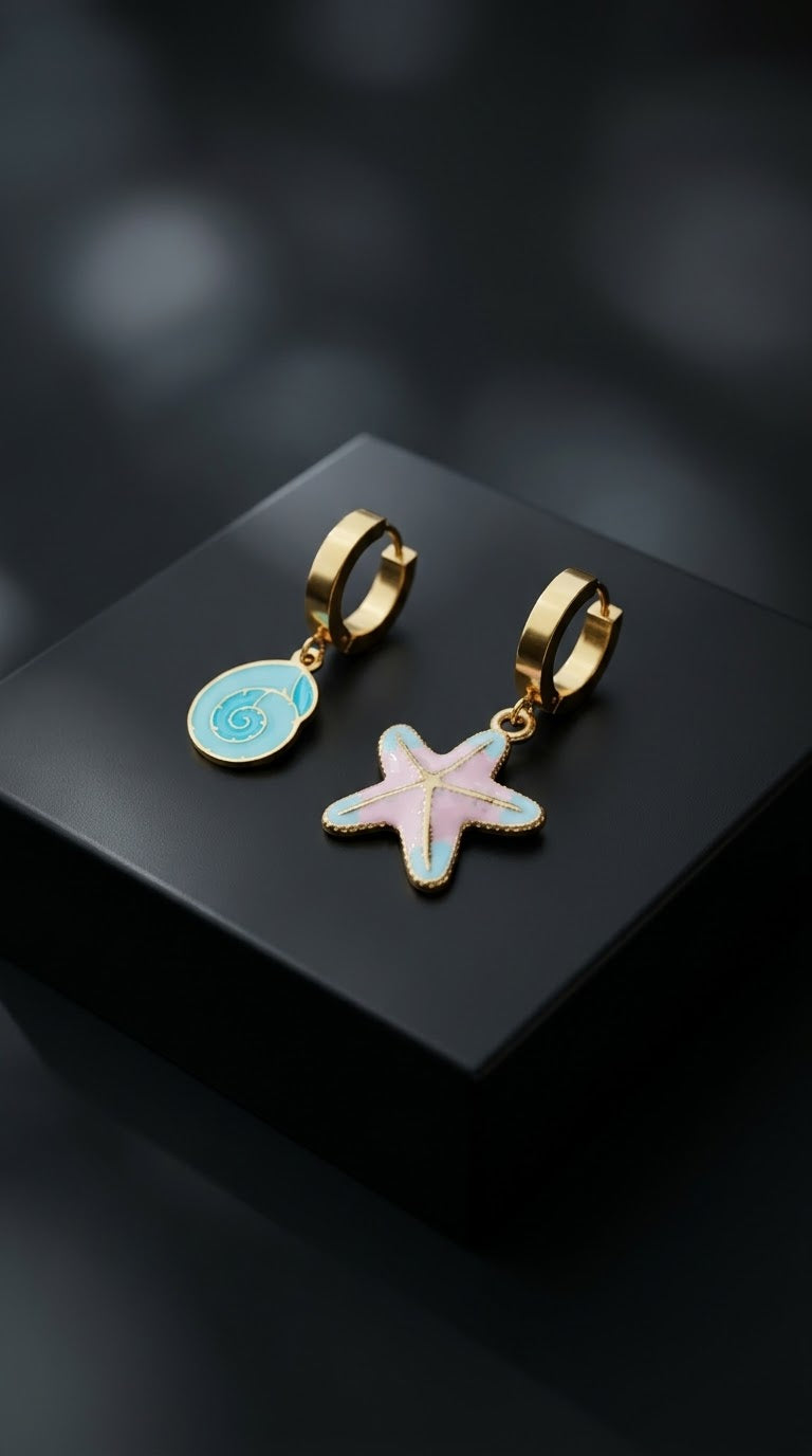 Aqua Star Earrings