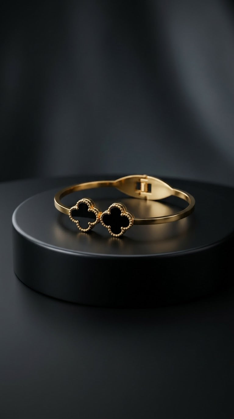 Midnight Clover Bangle