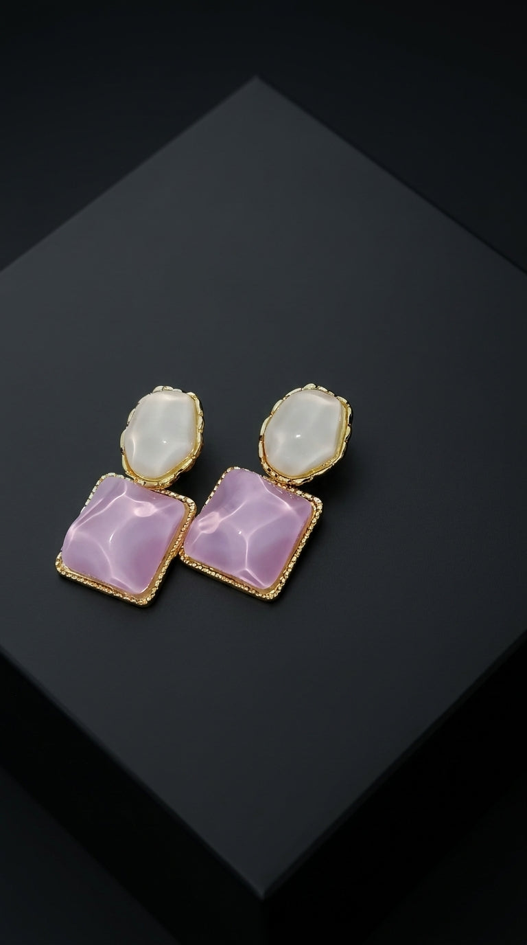 Lilac Pearl Earrings