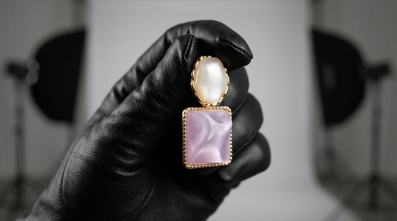 Lilac Pearl Earrings