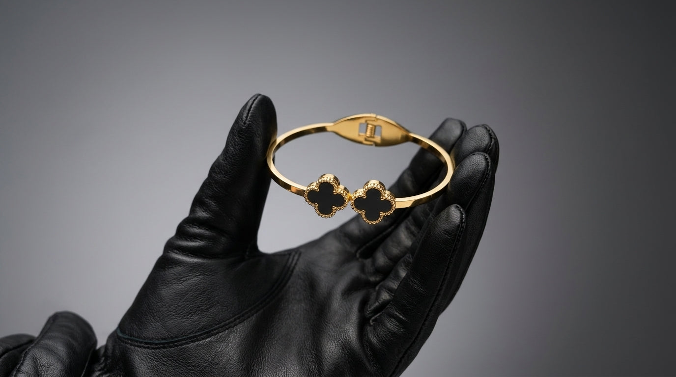 Midnight Clover Bangle