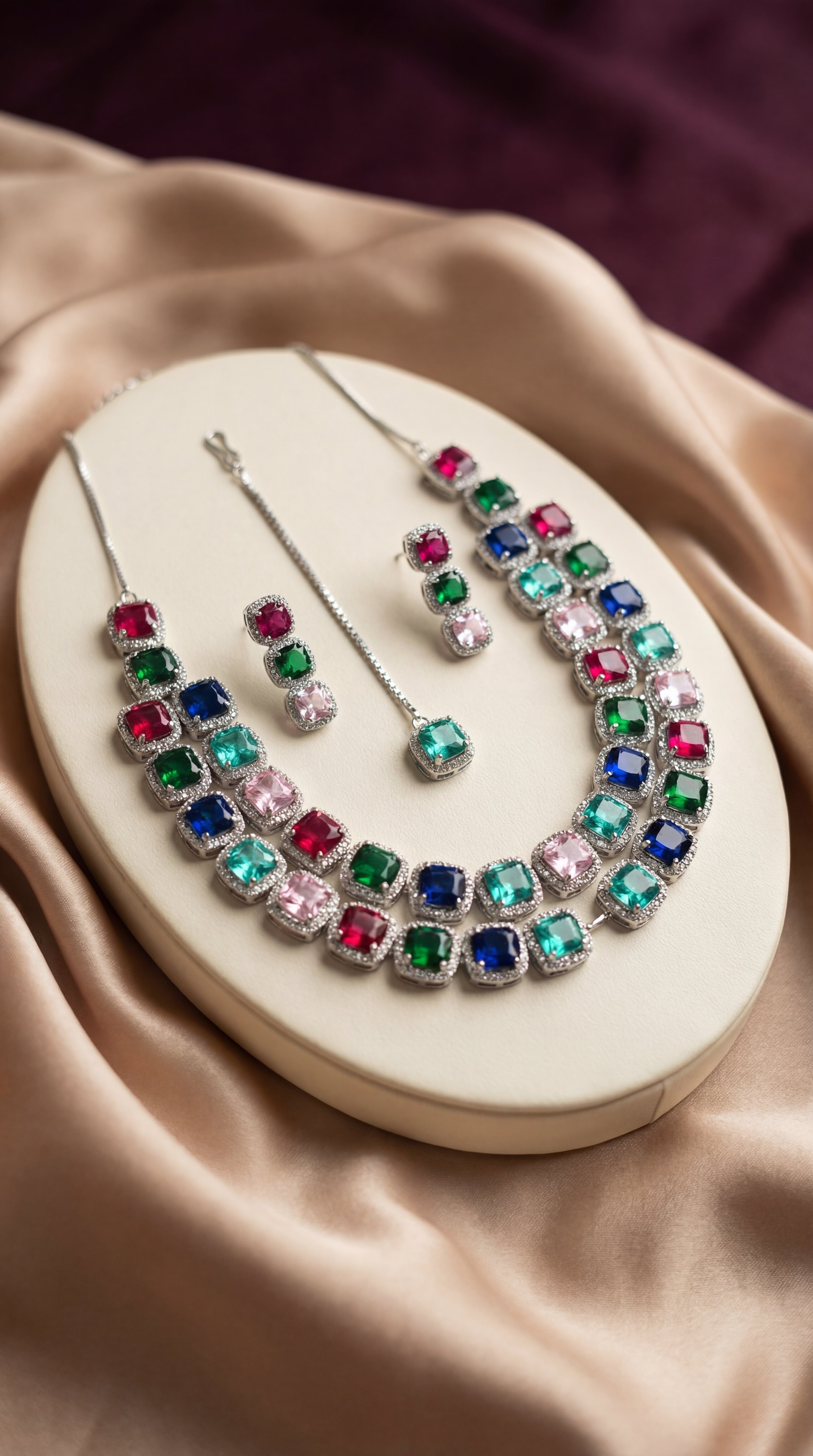 Turkish Jewellery Set Renkli Set Pakistan | BlingnFair